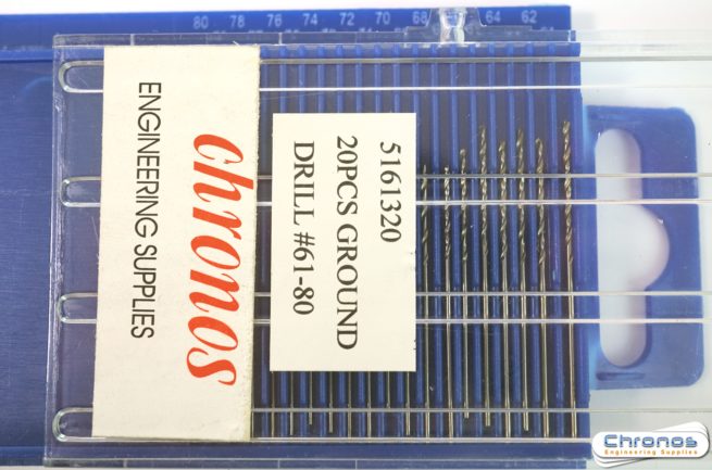 19 pc Precision GRound HSS Microdrill Set Numbers 61 - 80 - Image 2