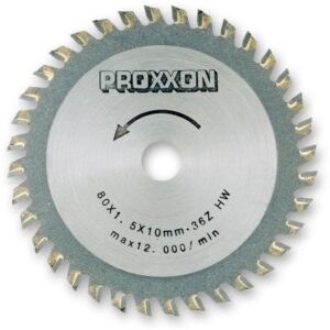 Tungsten Carbide Tipped Blade for Proxxon FET Table Saw & KGS 80 Chop Saw 702068