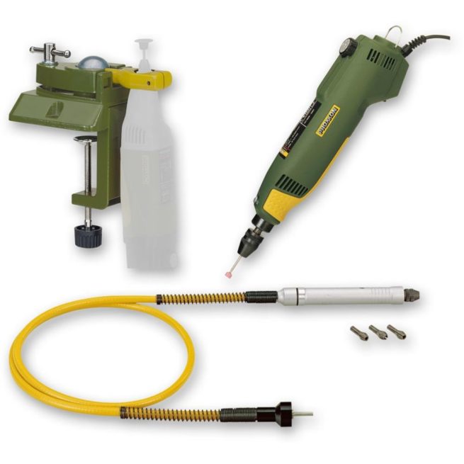 Proxxon FBS 240/E Multi-tool, 110/P FLEXI-SHAFT and UHZ Holder - Package Deal