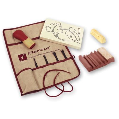 Flexcut Palm Tool SK Travel Set (4 blade) & SlipStrop - PACKAGE DEAL