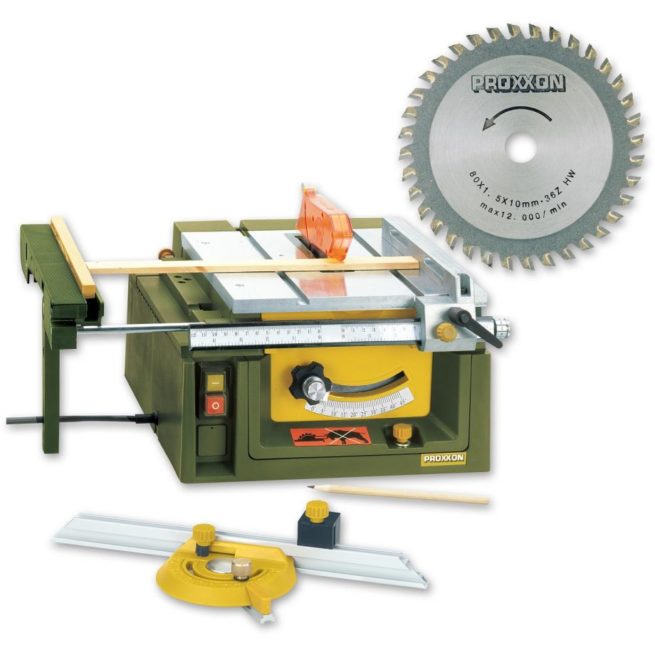 Proxxon FET Table Saw and 80mm Saw Blade - Package Deal