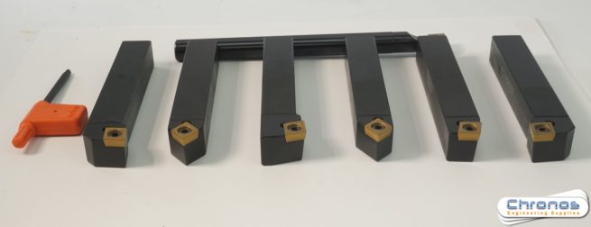 Set of 16mm Glanze Indexable Turning Tools with Larger CCMT09 Insert- SORRY OUT OF STOCK