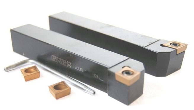 Pair of LH and RH Glanze  Indexable Facing Tools with 4 Inserts 12mm - Image 2