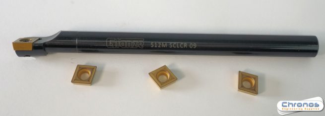 Glanze CCMT Indexable Boring Bar Set with 4 Inserts 12mm Shank (Larger CCMT09 Insert) - Image 4