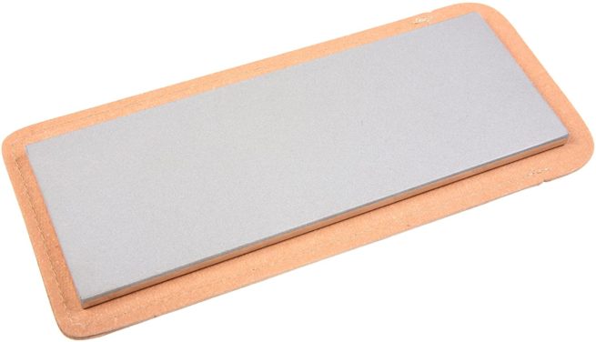 Eze-Lap 3 inch x 8 inch x 1/4 inch Fine Stone Diamond Bench Stone (600 Grit) With Wallet