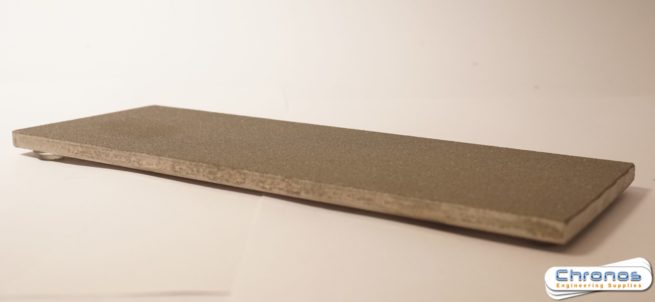 Eze-Lap 3 inch x 8 inch x 1/4 inch Medium Grit Diamond Bench Stone (400) withLeather Pouch - Image 3