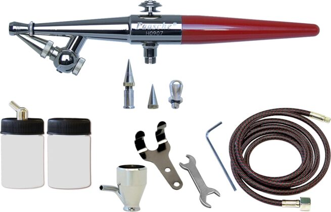 Paasche HS Airbrush Set including all Heads, hose and bottles - Image 5