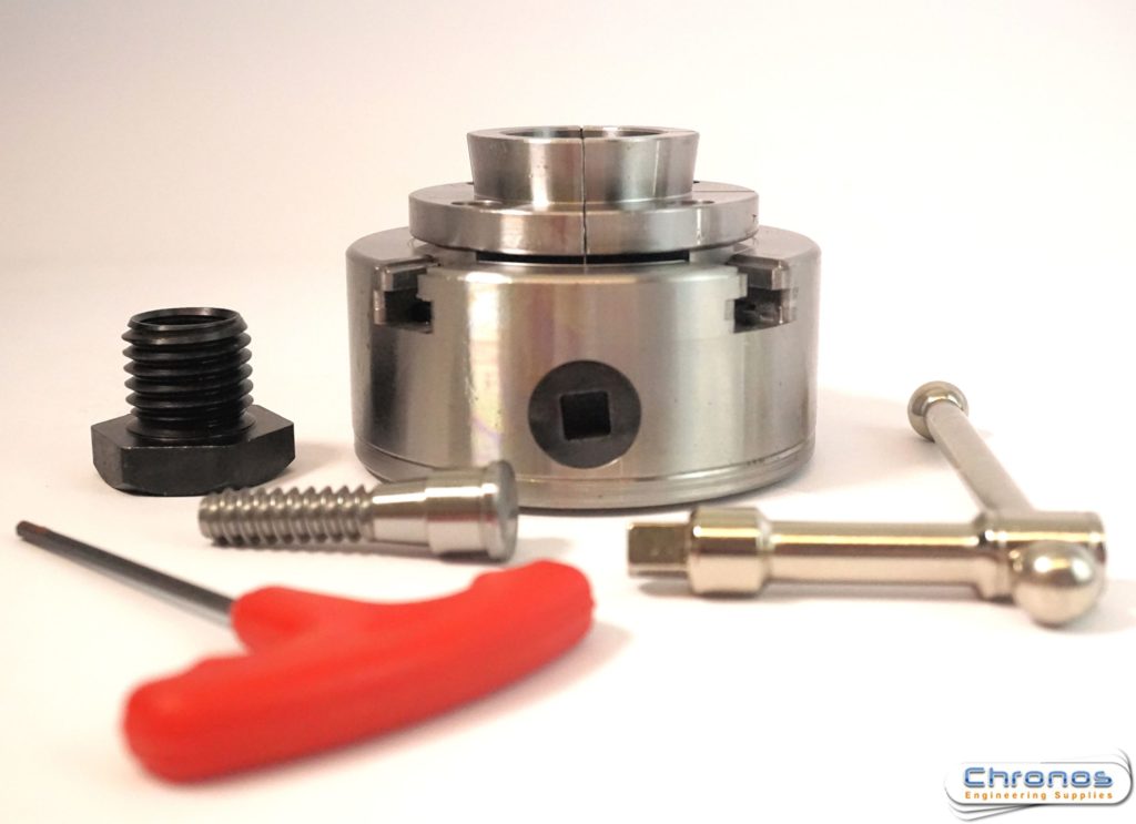 SCT 4 Jaw Geared Scroll Chuck Complete Boxed Set 115mm 1 inch x 8 TPI and kkkk SORRY OUT OF STOCK - Image 7