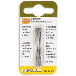 Proxxon END WIRE BRUSH – Stainless Steel 8mm (PKT 2) 953013