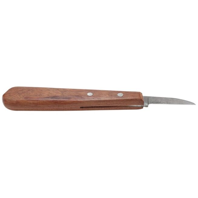 Beber 4 Piece Chip Carving Set with Leather Strop in a Leather Tool Roll