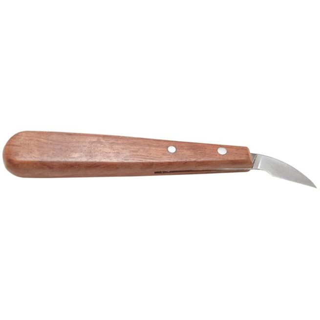 Beber 4 Piece Chip Carving Set with Leather Strop in a Leather Tool Roll