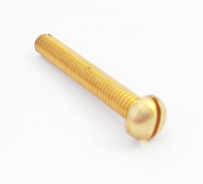 1 Pack of 20 Brass Round Head Screws 6 BA x 3/8