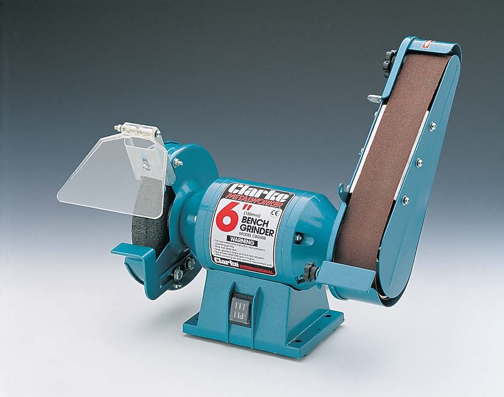 Clarke Cbg6sb 6 Bench Grinder With Sanding Belt Clarke Chronos