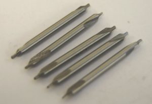 Set of Five BS1 HSS Centre Drills 1/8 Body Diameter