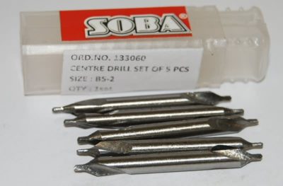Set of Five BS2 HSS Centre Drills 3/16 Body Diameter SORRY OUT OF STOCK