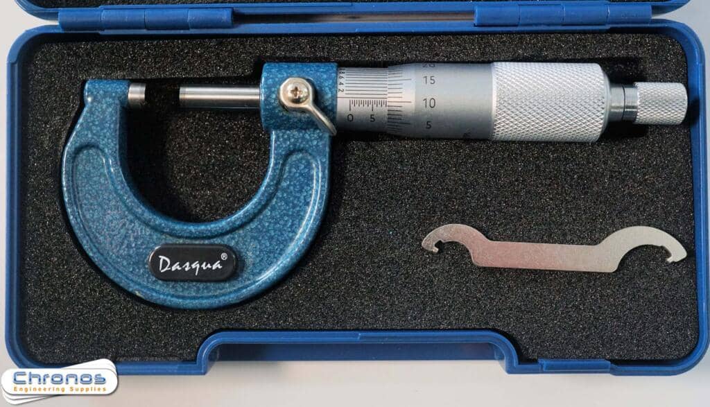 Dasqua 0-25mm x 0.001mm Outside Micrometer- SORRY OUT OF STOCK - Image 2