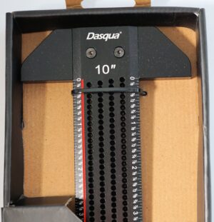 Dasqua Black-Red Plus T-Shaped Ruler With Marked Holes 10 Inch 1804-5343