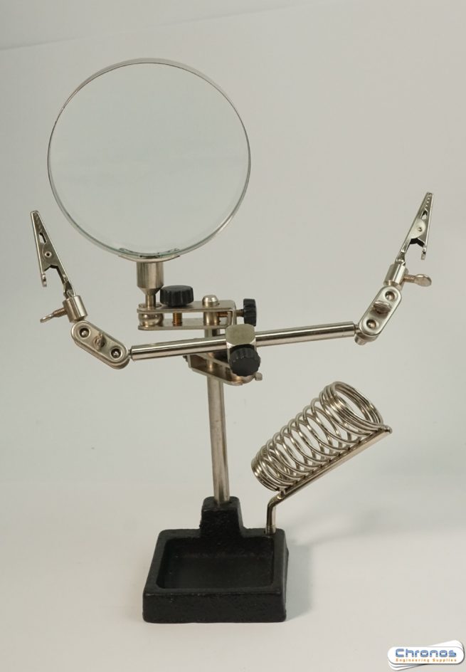 Heavy Duty Helping Hands 90mm 4x With Soldering Iron Stand - Image 2