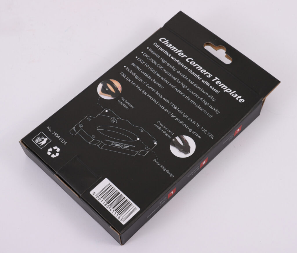 Dasqua Black-Red Plus Chamfer Corners Template Metric 1804-5116 - Image 4