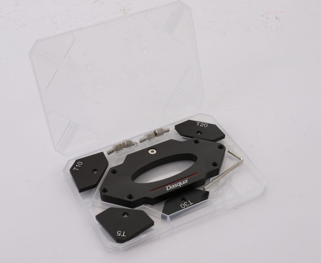 Dasqua Black-Red Plus Chamfer Corners Template Metric 1804-5116 - Image 5