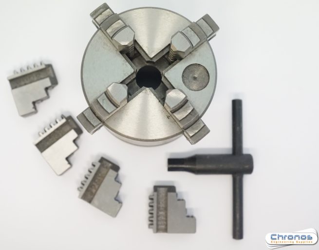 SCT brand 80mm 4 Jaw Self centring Chuck threaded 1 1/8 x 12 tpi compatible with Myford ML7 etc - Image 4