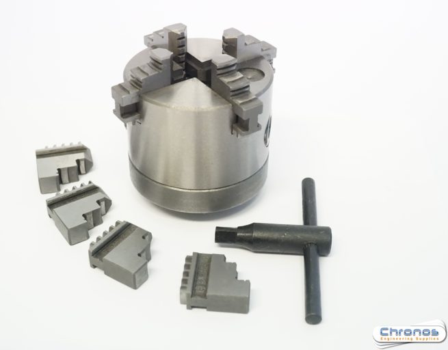 SCT brand 80mm 4 Jaw Self centring Chuck threaded 1 1/8 x 12 tpi compatible with Myford ML7 etc - Image 3