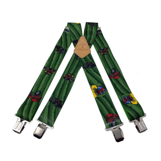 Tomahawk Work Braces - Tractor Pattern Green Fields