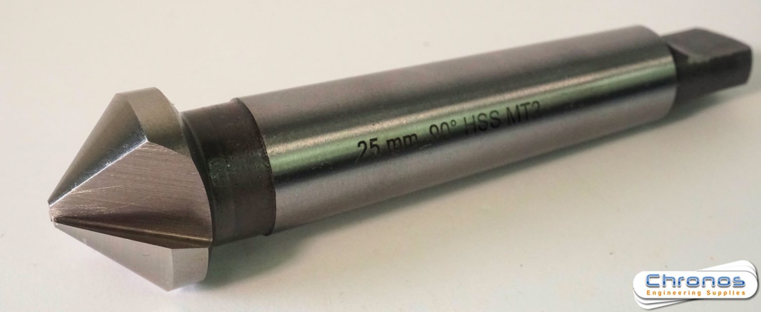 HSS Countersink with a 2 MT Taper Shank 25mm Dia Chronos Engineering