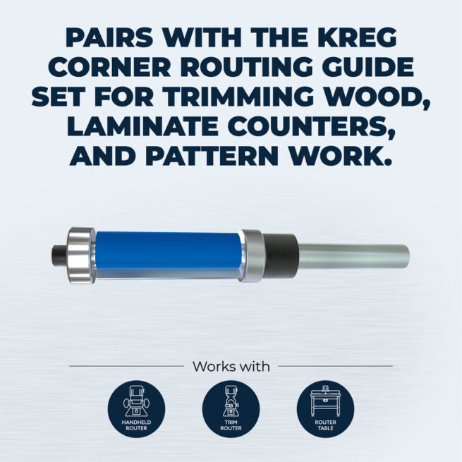 Kreg Flush-Trim Bits – 6mm (1/4″ Shank)