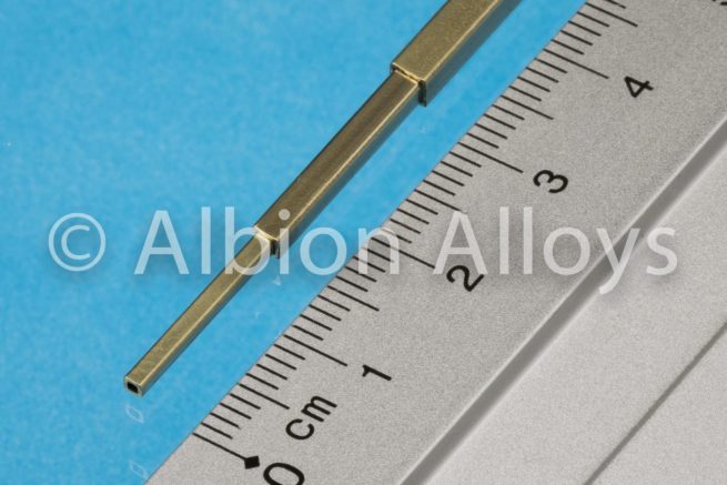 Albion Alloys Slide Fit Square Brass Pack 1.6 mm , 2.4 mm & 3.2 mm (1 of each)