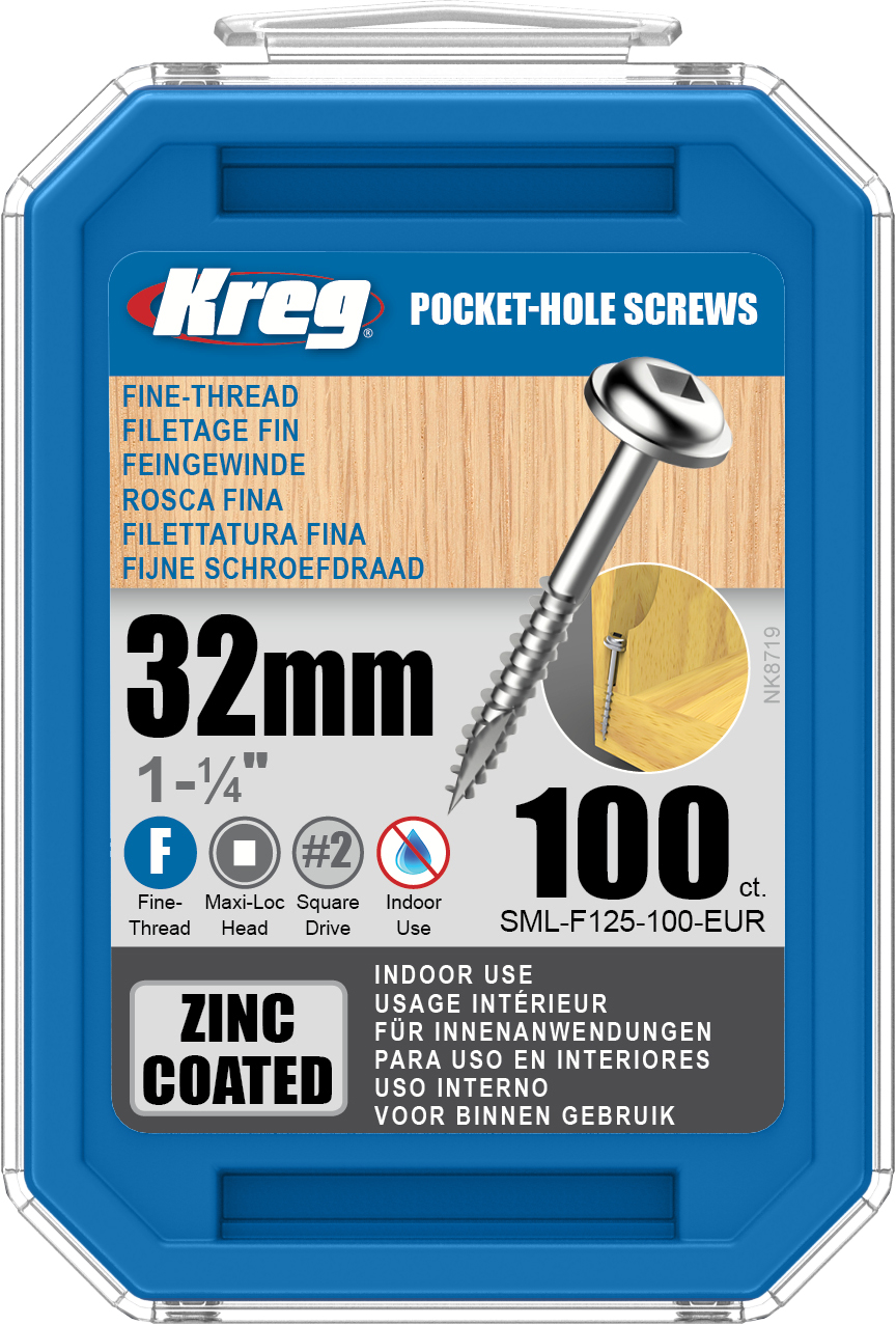 Kreg Pocket Screws – 32mm / 1-1/4″ #7 Fine Washer-Head