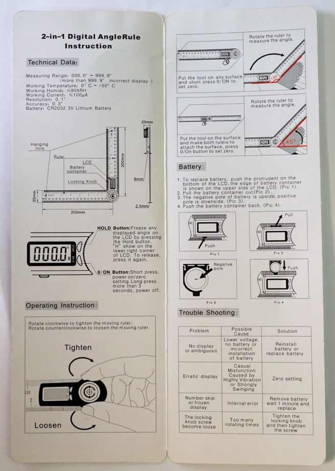 2 IN 1 Digital Angle Gauge Protractor - Image 7