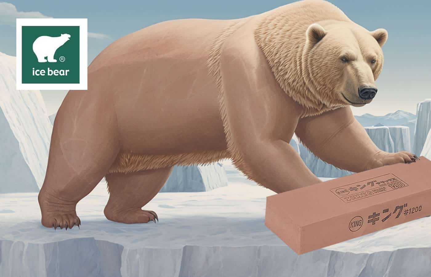 Premium Ice Bear Japanese Sharpening Stones.