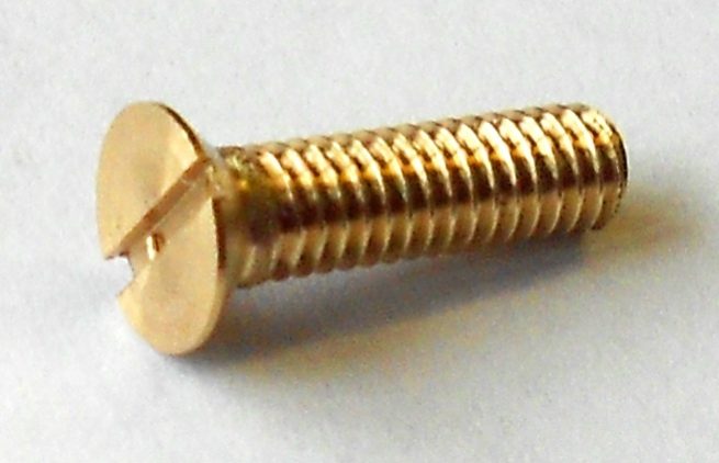 1 Pack of 20 Brass Countersunk Head Screws 10 BA x 1/2