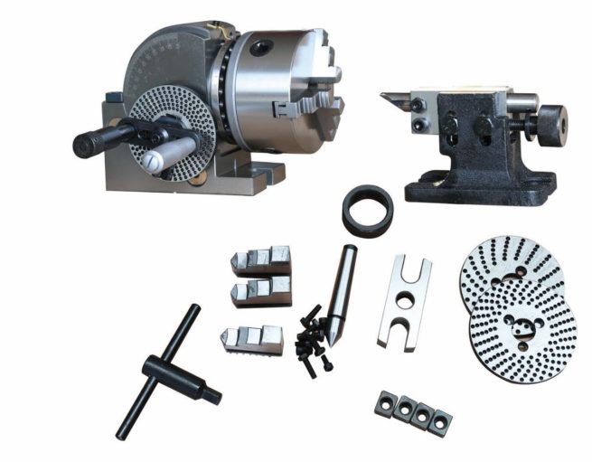 BS-1 Precision Dividing Head With 6" 3-jaw Chuck & Tailstock