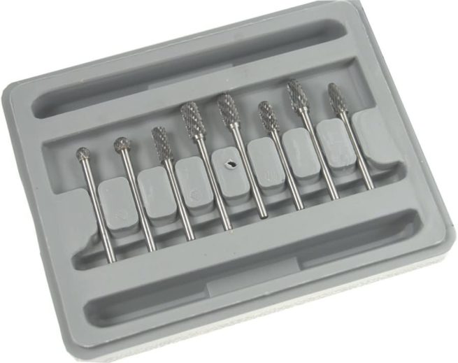 SET OF 8 CARBIDE BURRS 1/8 shank