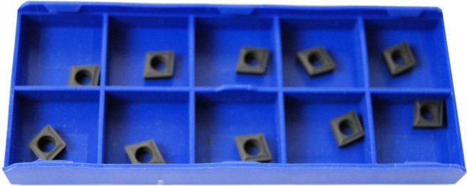 SET OF 10 CCMT CARBIDE INSERTS TRIPLE COATED (BLACK)