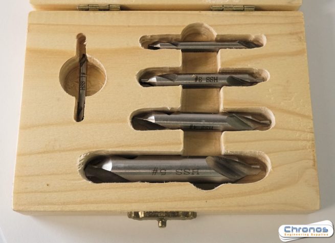 Set of 5 HSS Centre Drills in Wooden Box- sorry out of stock - Image 2
