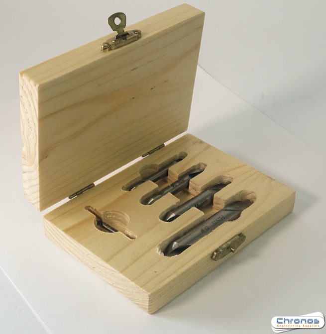 Set of 5 HSS Centre Drills in Wooden Box- sorry out of stock - Image 3