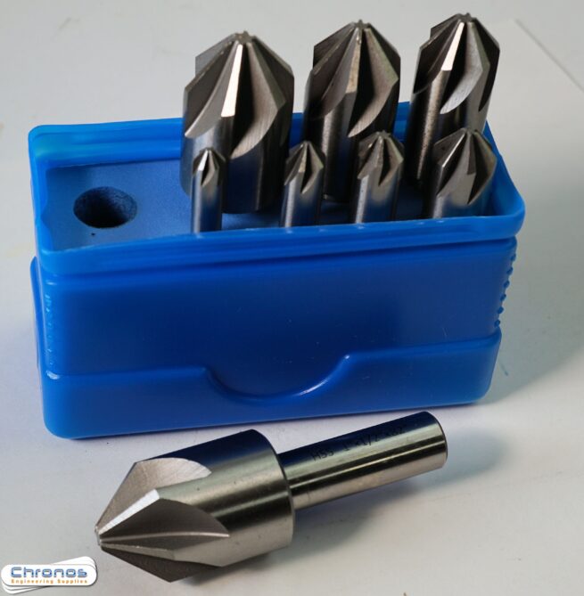 8Pc Set of HSS 6 Flute Chatterless Countersinks- SORRY OUT OF STOCK - Image 3