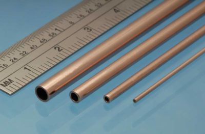 Albion Alloys Copper Tube Round  5.0 mm OD  x 4.1 mm ID x 0.45 Wall -  Pack of 3