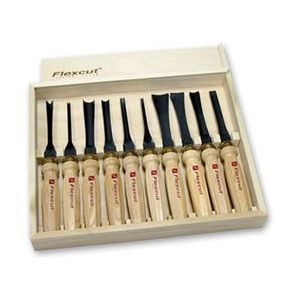 Flexcut 10pc Delux Chisel Set for Mallet Use