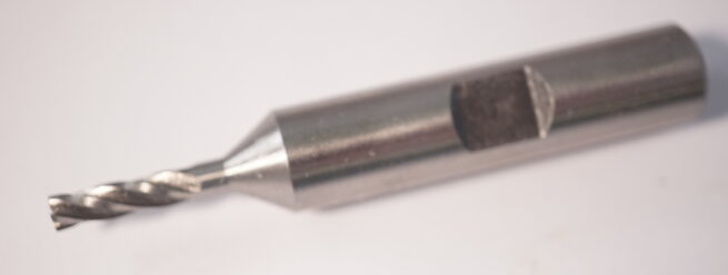 HSS Endmill 1/8 inch Diameter Plain Shank With Flat - Image 2