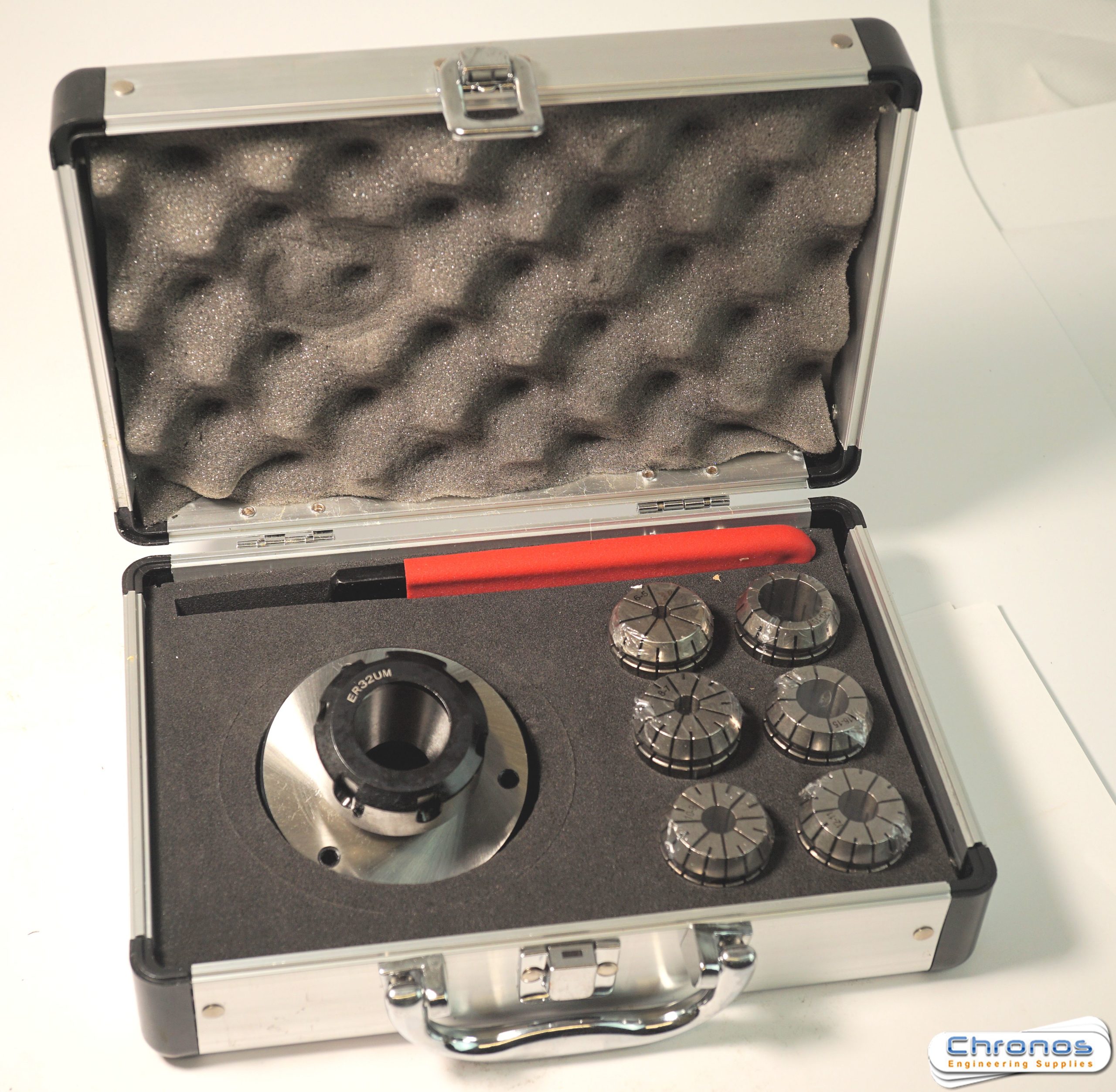 ER32 Collet Set with 100 MM Diameter Chuck For Lathe From Chronos 