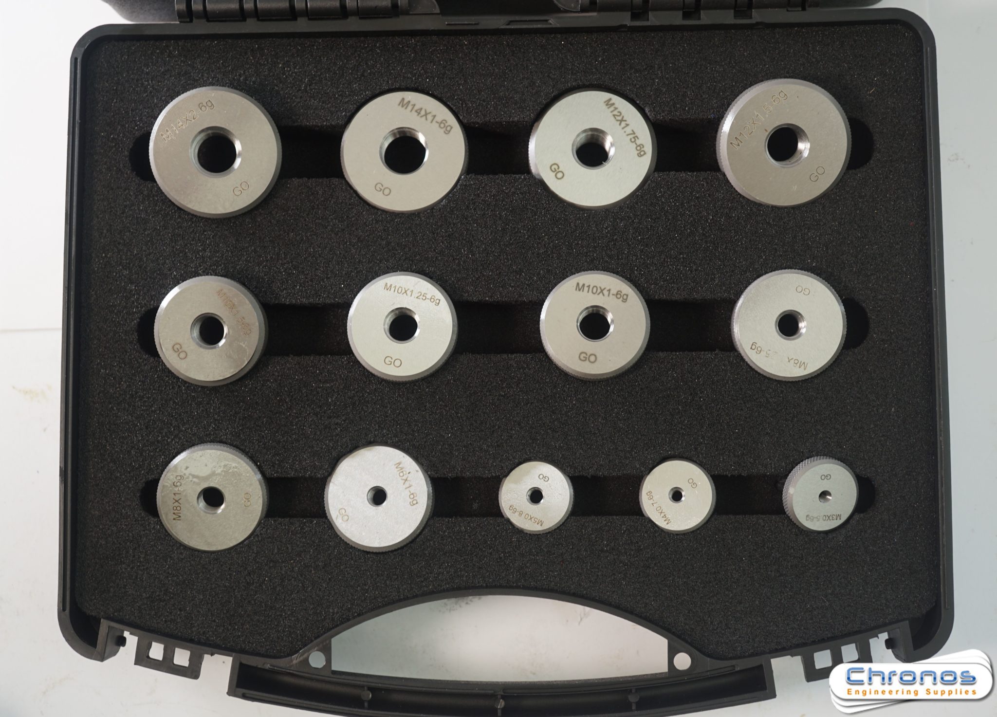 26 PC Ring Gauge Set M3M14 GO and NOGO Chronos Engineering Supplies
