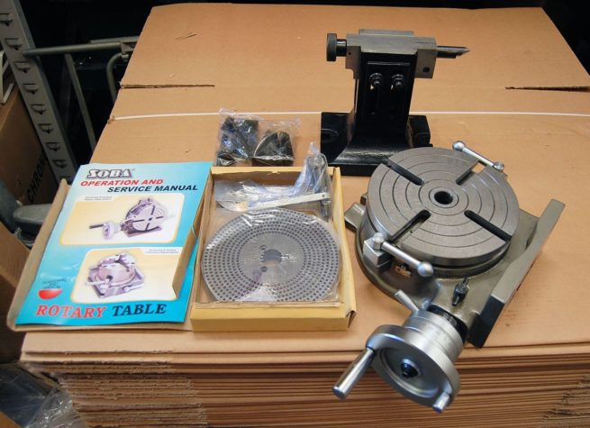 SOBA 8" 200MM ROTARY TABLE SET WITH TAILSTOCK & PLATES HV8