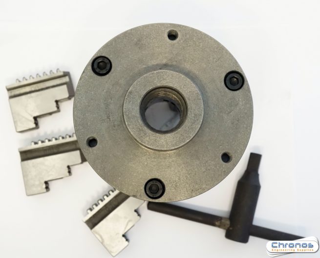 SCT brand 125mm 3 Jaw Chuck Threaded 1 1/8 x 12 tpi compatible with Myford ML7 etc SORRY OUT OF STOCK - Image 2