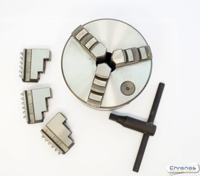 SCT brand 100mm 3 Jaw Chuck Threaded 1 1/8 x 12 tpi compatible with Myford ML7 etc SORRY OUT OF STOCK - Image 4