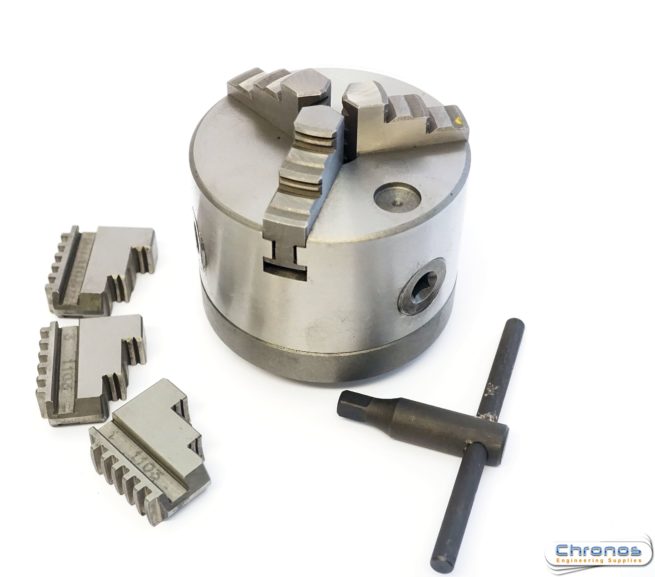 SCT brand 100mm 3 Jaw Chuck Threaded 1 1/8 x 12 tpi compatible with Myford ML7 etc SORRY OUT OF STOCK - Image 5