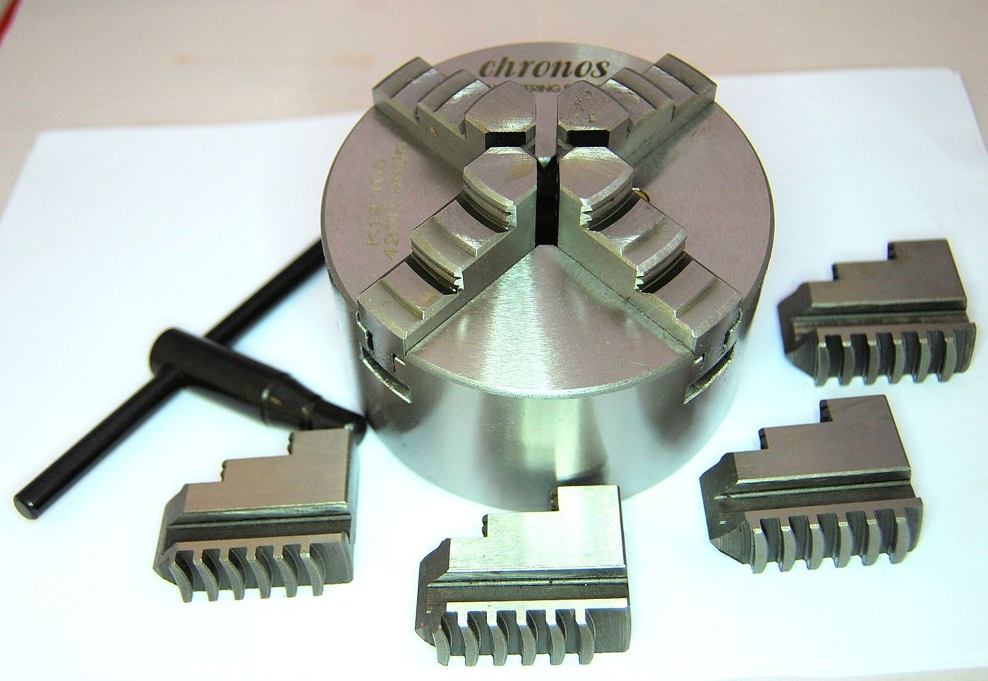 Autoslegend K12-100 4 Jaw Self-Centering Chuck with Spare Jaws for Lathe Milling 100mm 